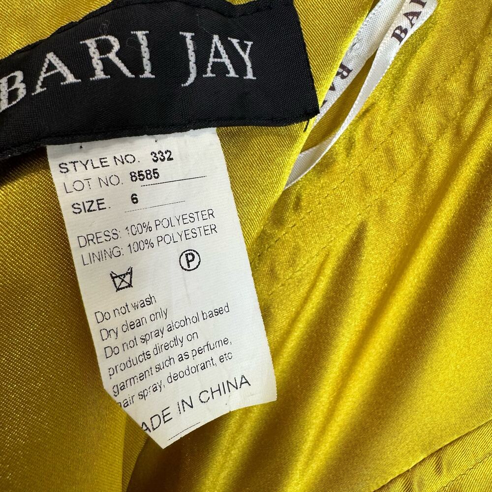 Bari Jay Bella Chiffon Sweetheart Bust Bridesmaid Maxi Dress Mustard - Picture 12 of 12